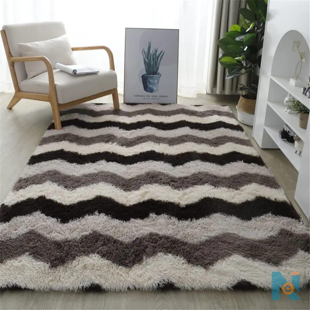 Fluffy carpets  with colour variations 