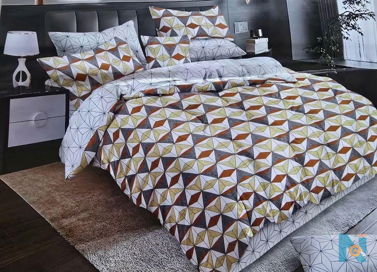 1 duvet cover with 4 pillow cases and bedsheet  - photo 6