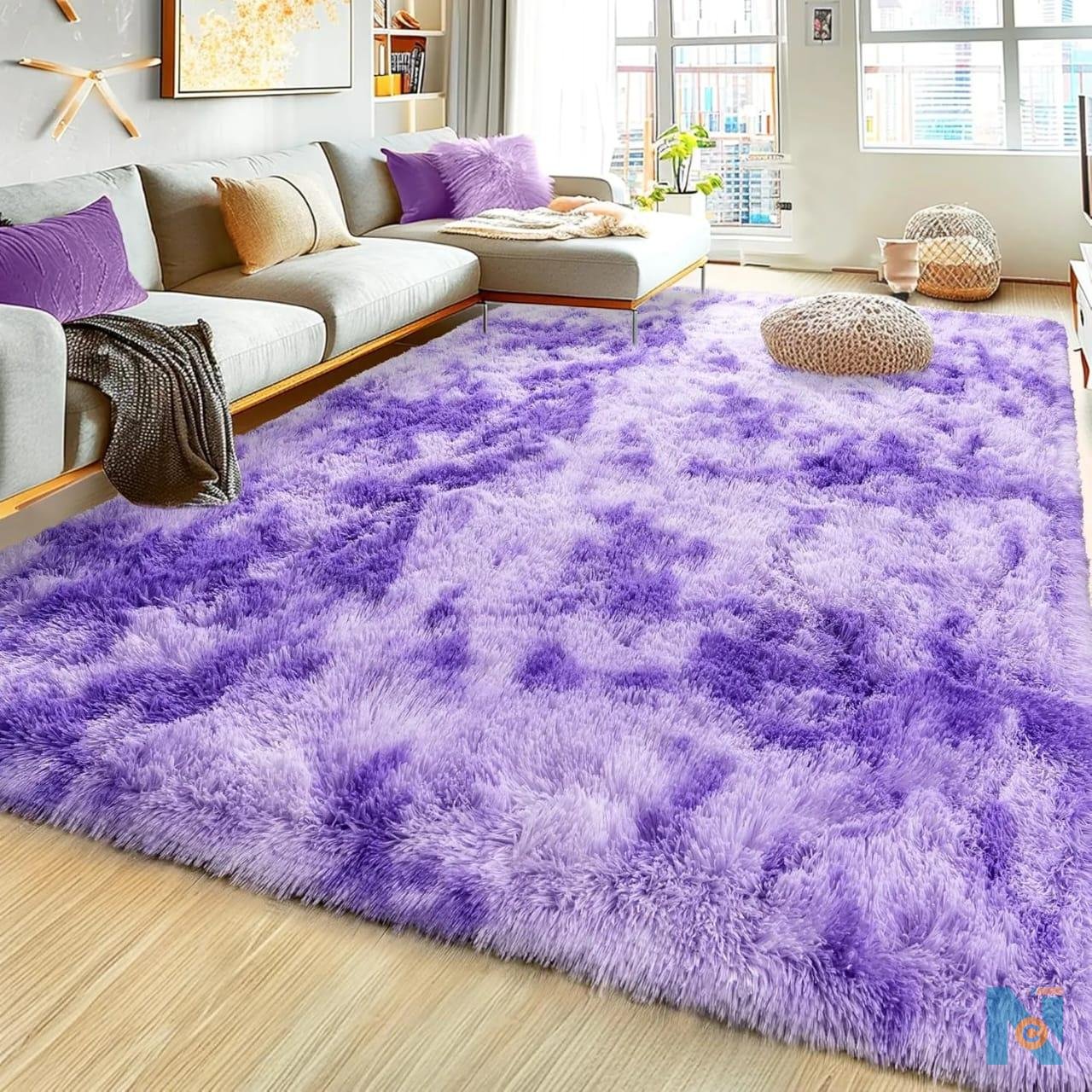Fluffy carpets  with colour variations  - photo 4