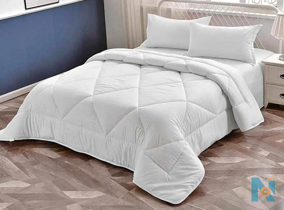 Cotton-binded striped duvet - photo 7
