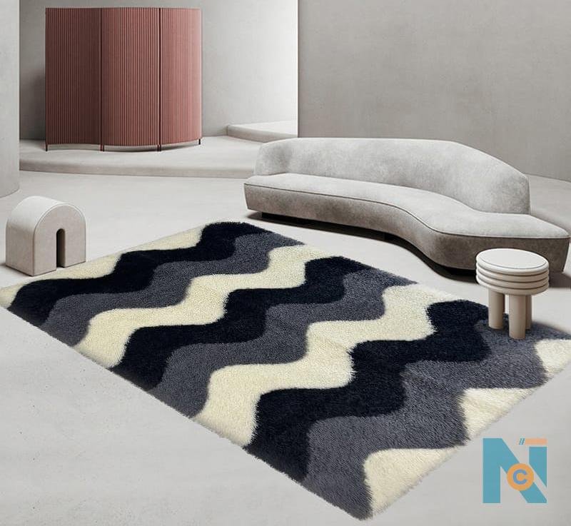 Fluffy carpets  with colour variations  - photo 11