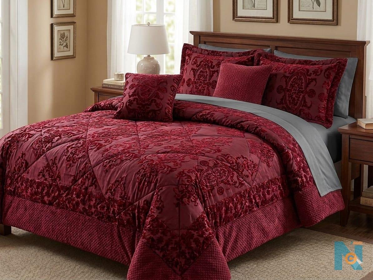 Heavy 6x7 silk duvet with pillow cases and bed sheet - photo 8