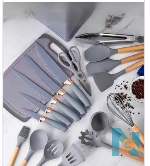 19 pieces silicone spoons set