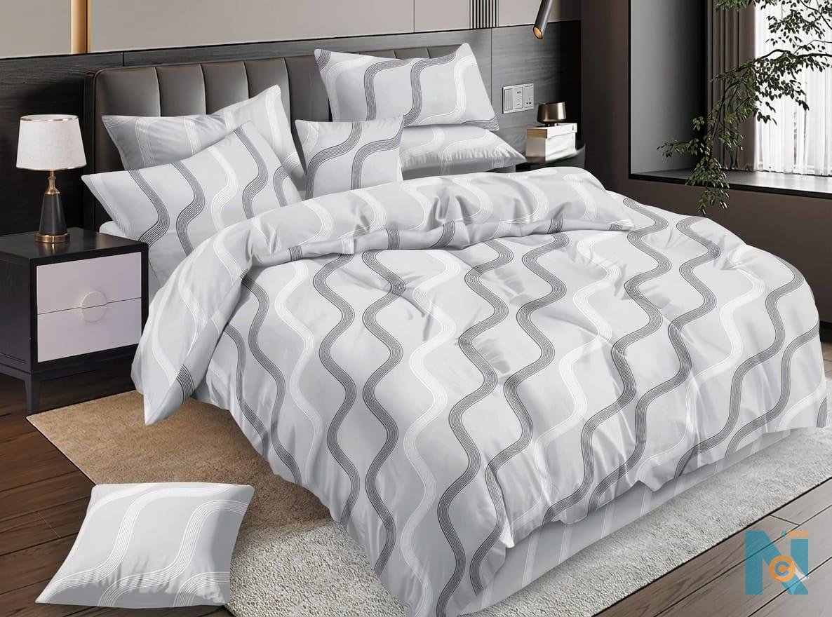 1 duvet cover with 4 pillow cases and bedsheet  - photo 2
