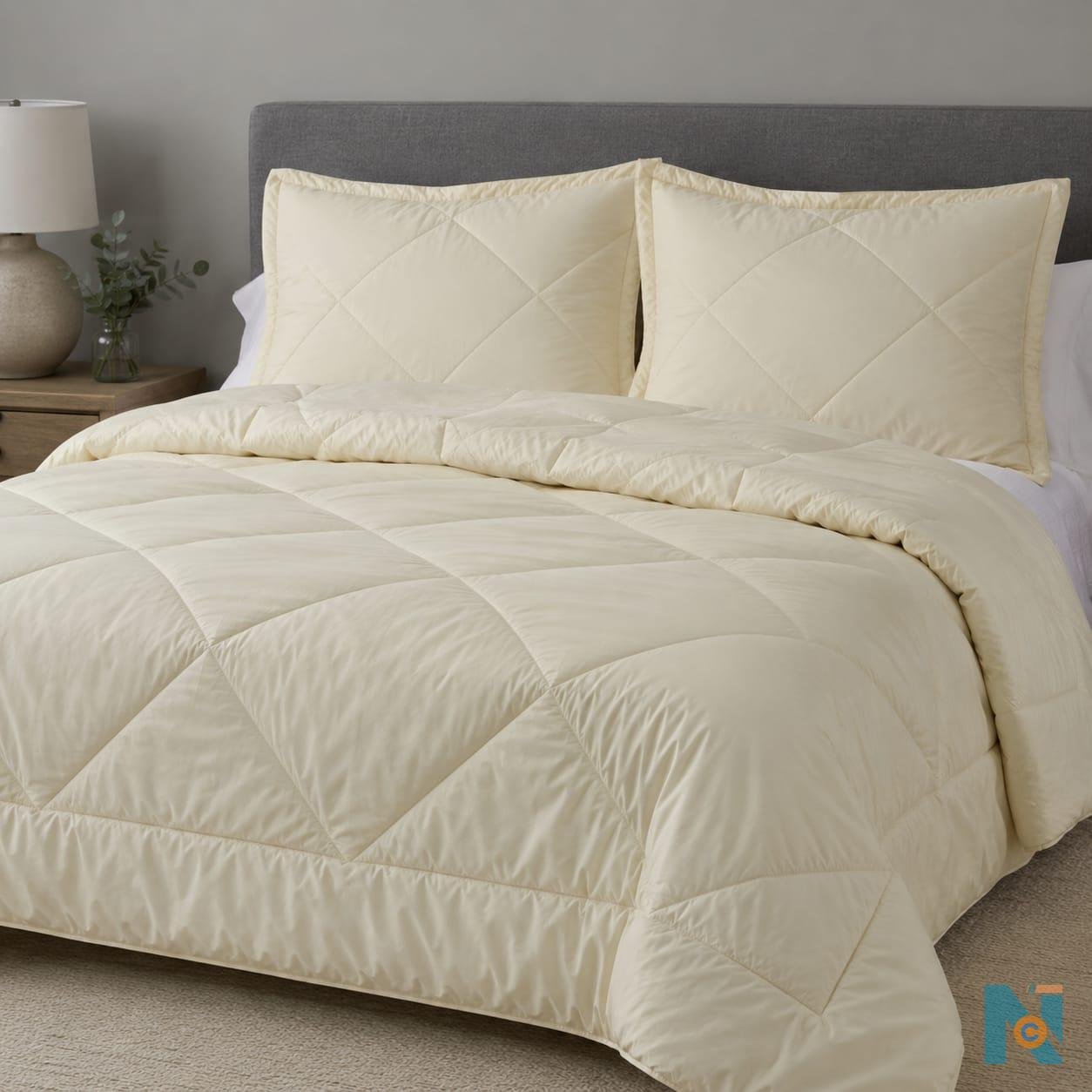 Cotton-binded striped duvet - photo 6