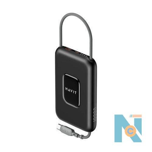 PB32 Havit 22.5W 10,000 mAh power bank with USB-C cable
