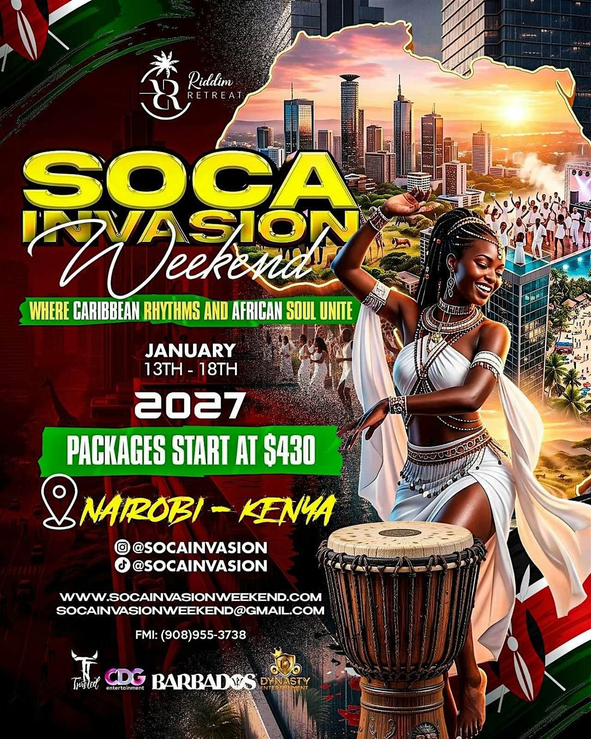Soca Invasion Weekend Nairobi  Kenya