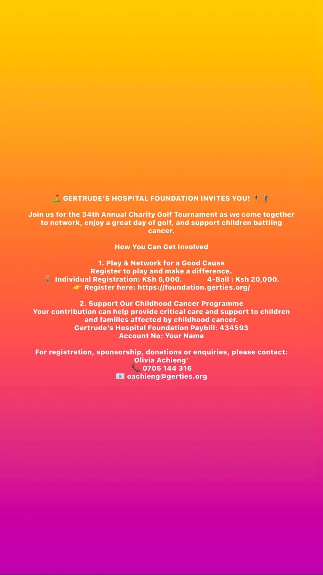 34th Gertrude’s Hospital Foundation Charity Golf Tournament