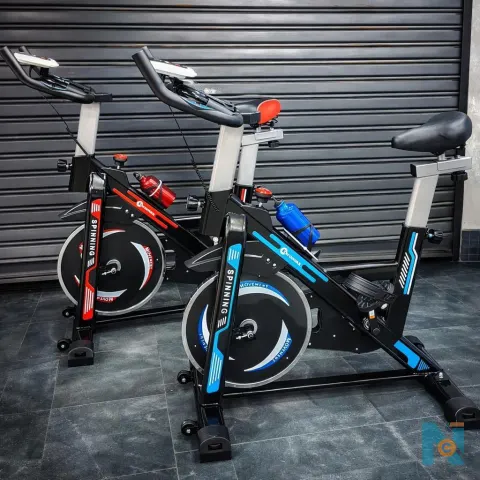 Home Spin Bike with LCD Monitor & Adjustable Resistance