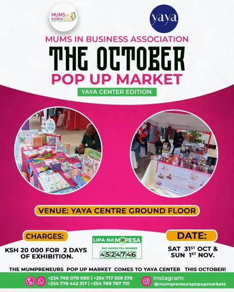 THE OCTOBER  YAYA CENTRE MUMPRENEURS POP UP MARKET