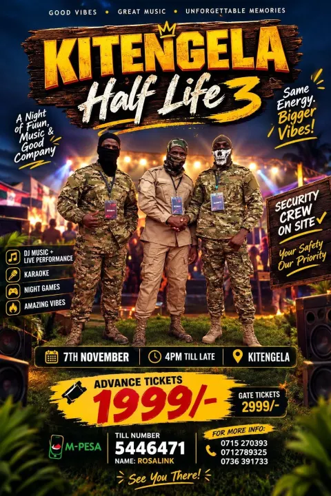 KITENGELA HALF LIFE