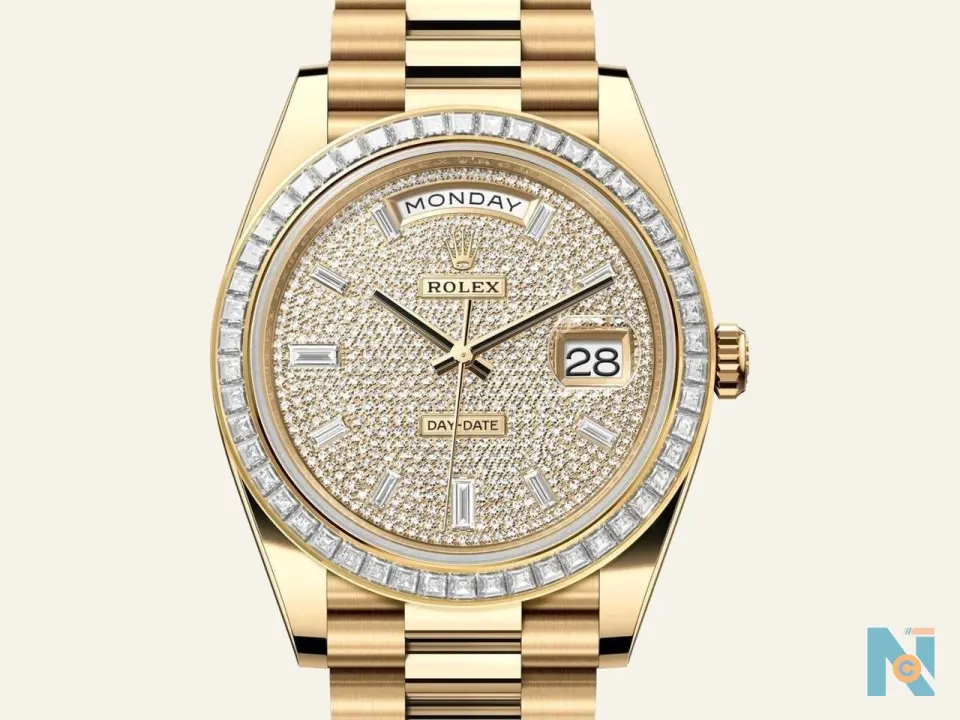 Ksh 6,000.00 إيقاف Day-Date 40 Oyster, 40 mm, yellow gold and diamonds - صورة 1