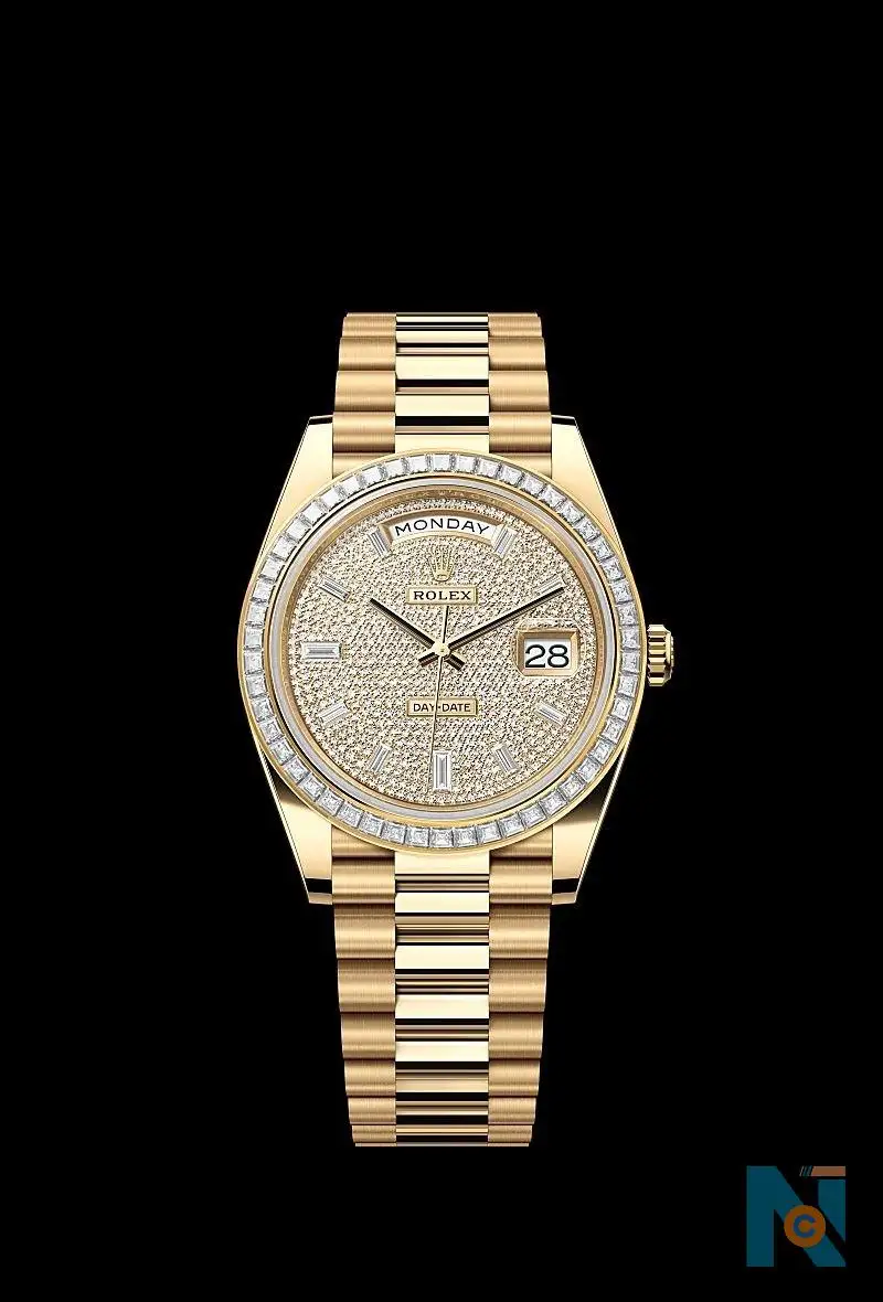 Ksh 6,000.00 إيقاف Day-Date 40 Oyster, 40 mm, yellow gold and diamonds - صورة 2