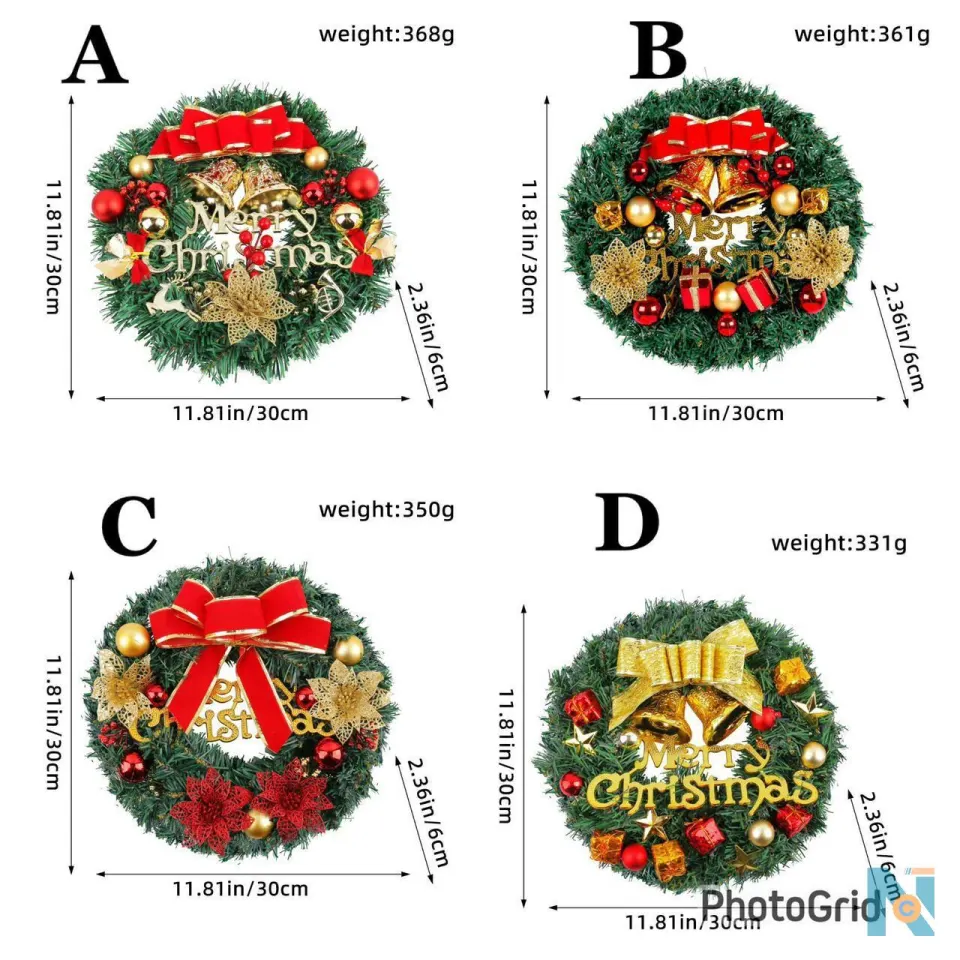  30CM PREMIUM CYPRESS CHRISTMAS WREATH &ndash; FESTIVE DOOR DECORATION