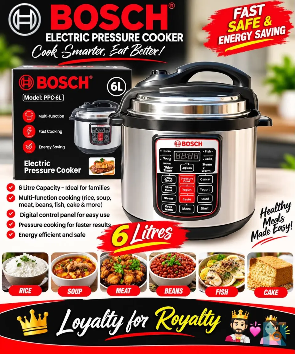 6 Litre Bosch Electric Pressure Cooker