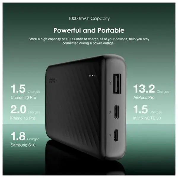 Oraimo Slice Link OPB-P5101 10,000mAh Power Bank with Built-in Cables - photo 2